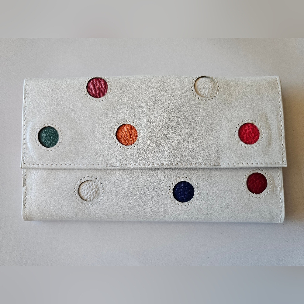 NWOT Kenneth Cole Polka Dot Leather Wallet